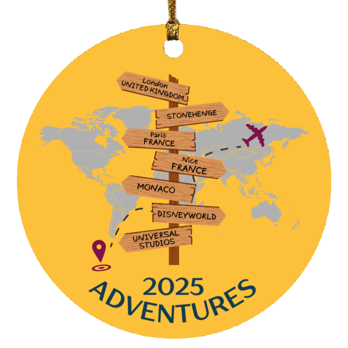 2025 Travel Adventures Ornament