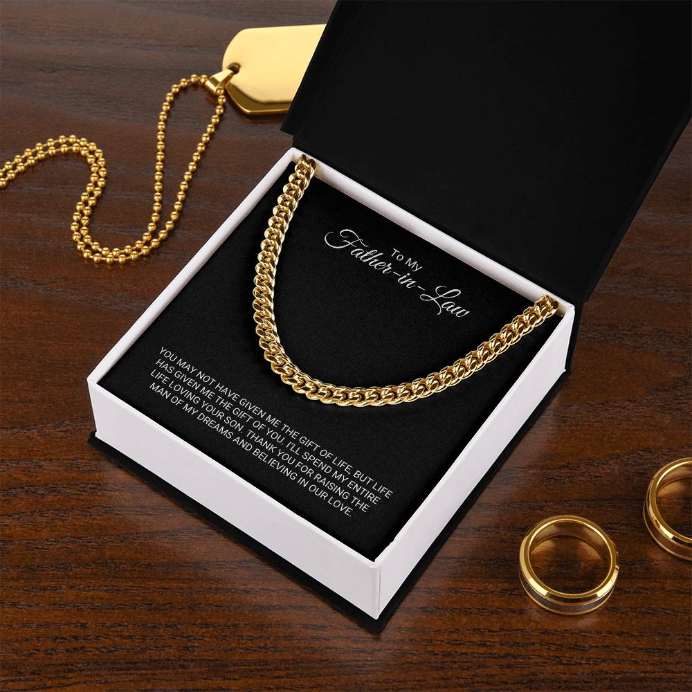 To My Father in Law / Man of My Dreams / Cuban Chain Necklace