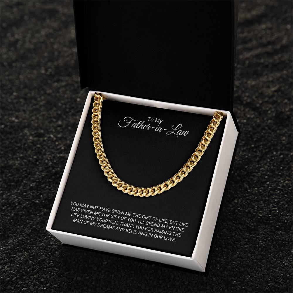 To My Father in Law / Man of My Dreams / Cuban Chain Necklace