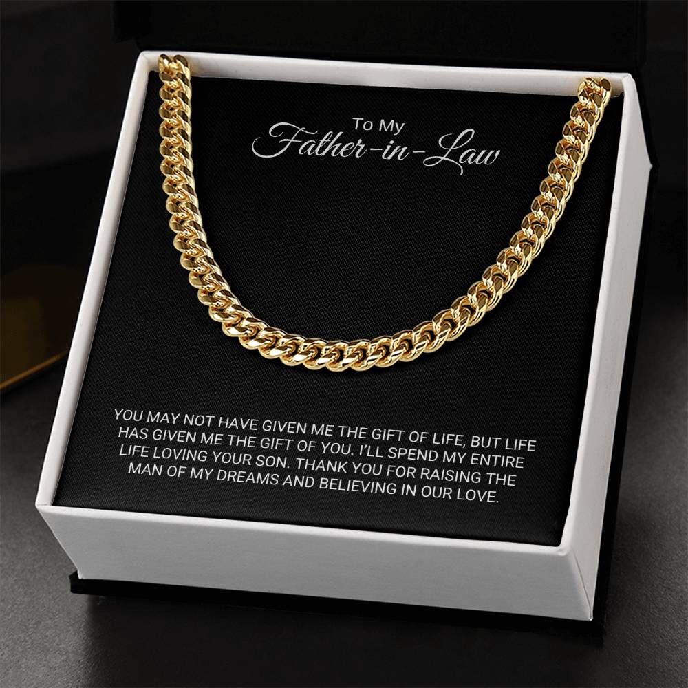 To My Father in Law / Man of My Dreams / Cuban Chain Necklace