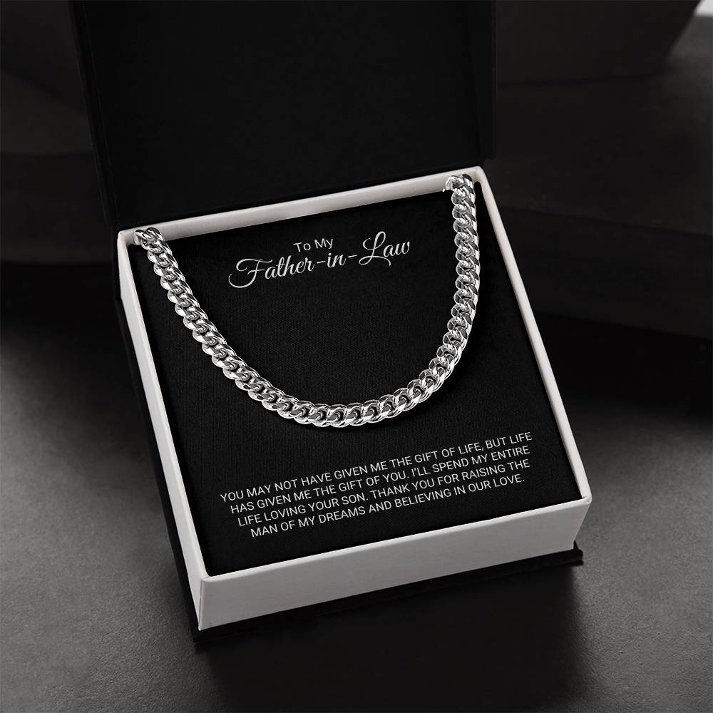 To My Father in Law / Man of My Dreams / Cuban Chain Necklace