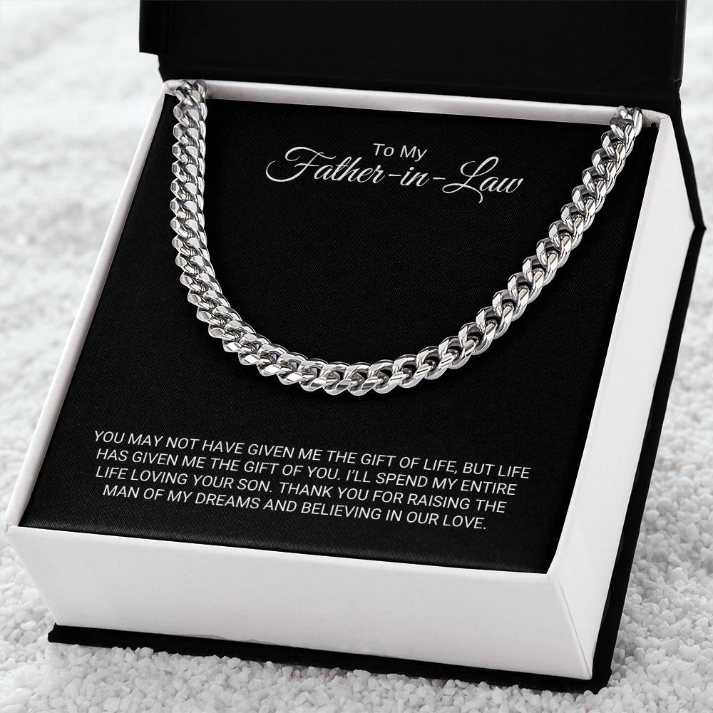 To My Father in Law / Man of My Dreams / Cuban Chain Necklace