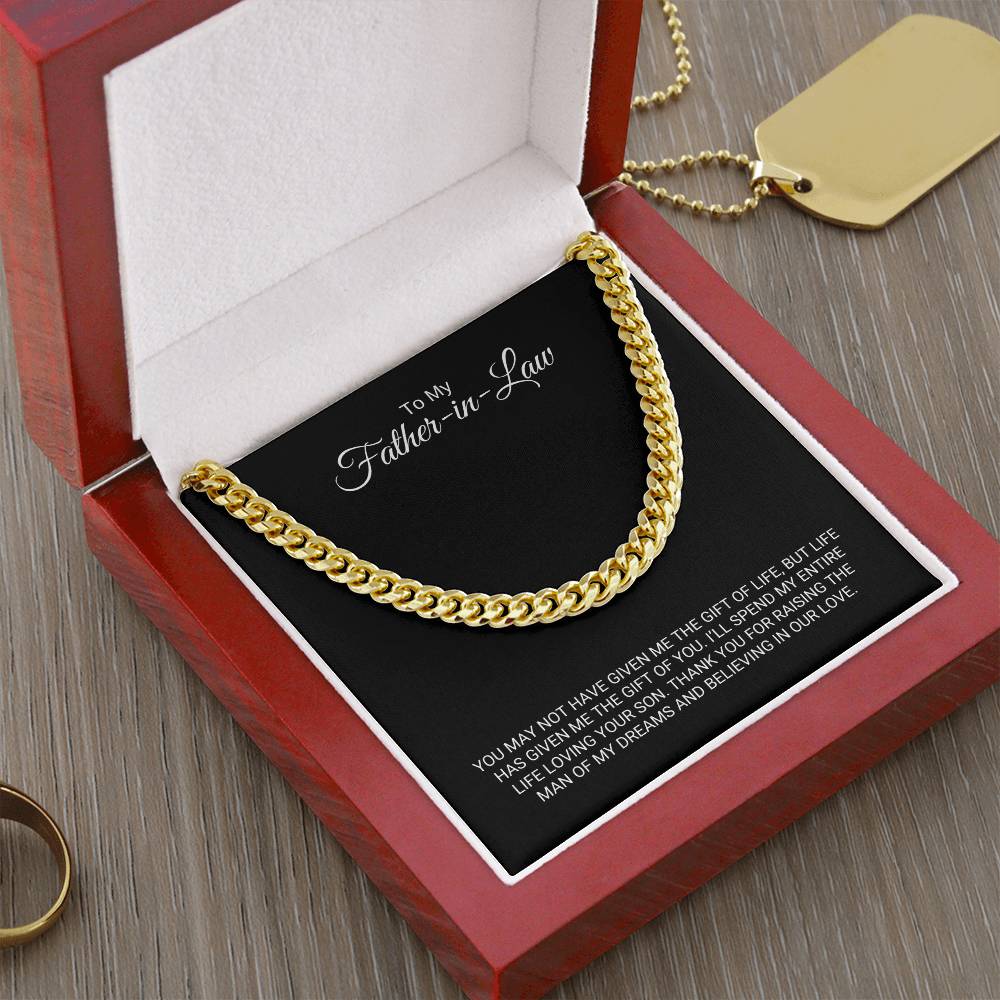 To My Father in Law / Man of My Dreams / Cuban Chain Necklace