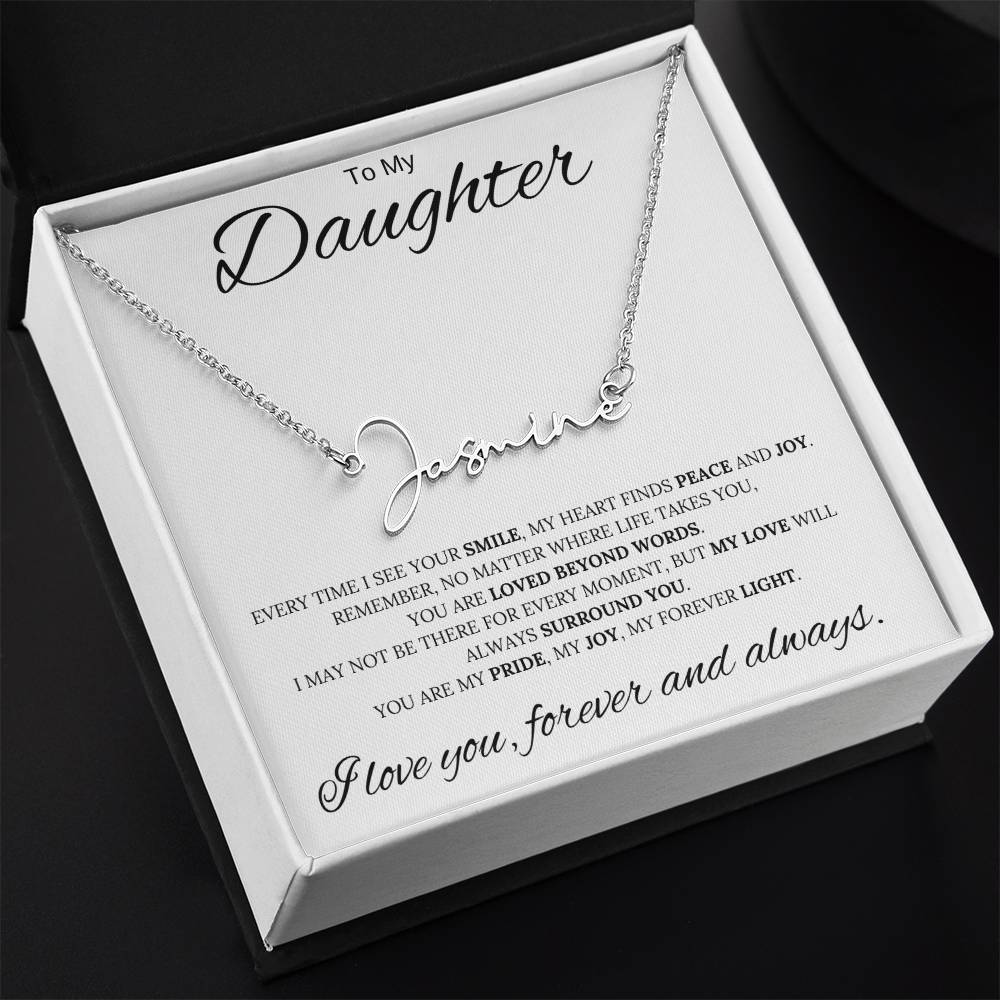 To My Daughter / Custom Name Necklace