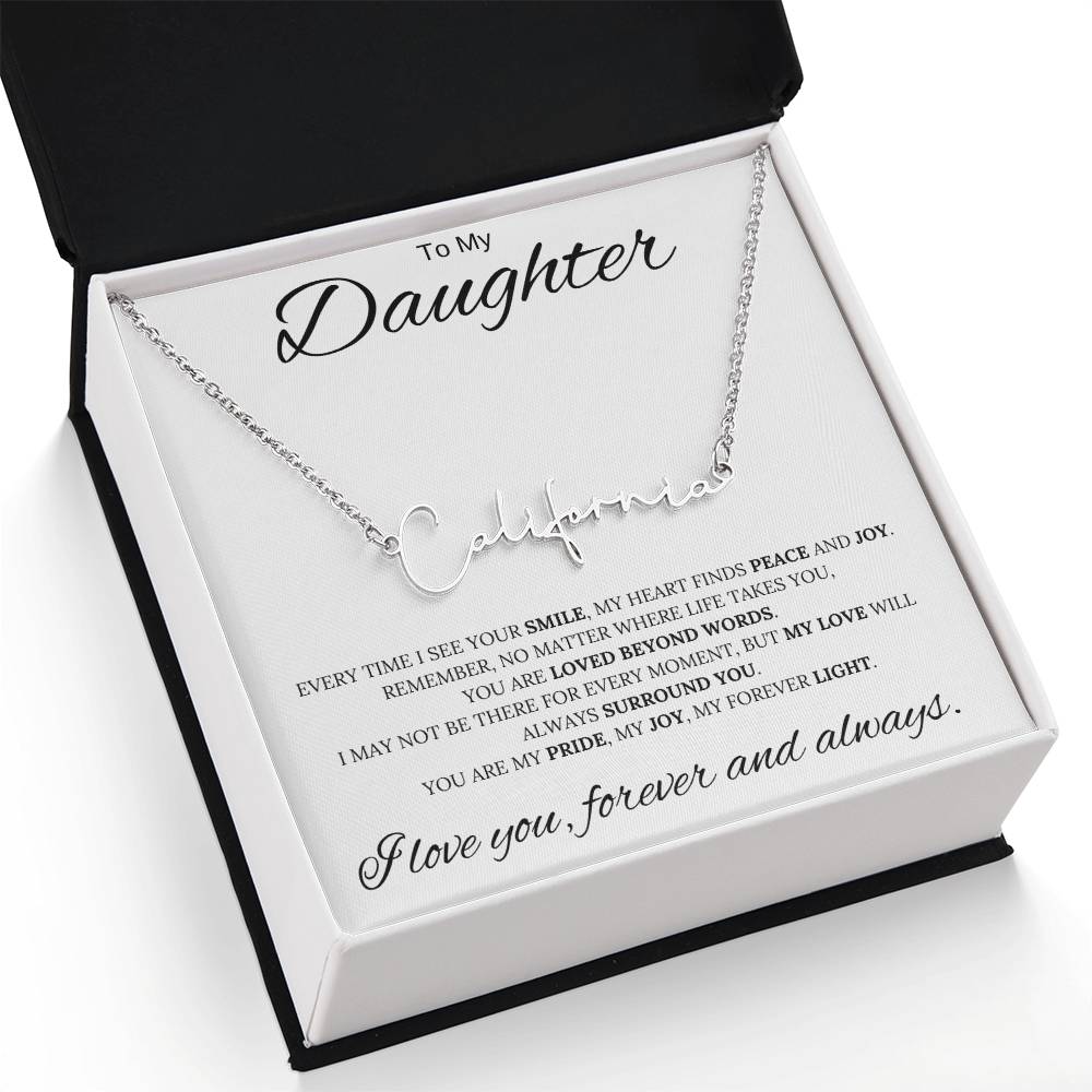 To My Daughter / Custom Name Necklace