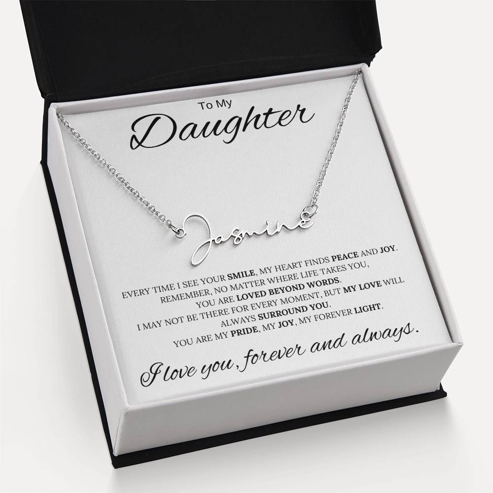 To My Daughter / Custom Name Necklace