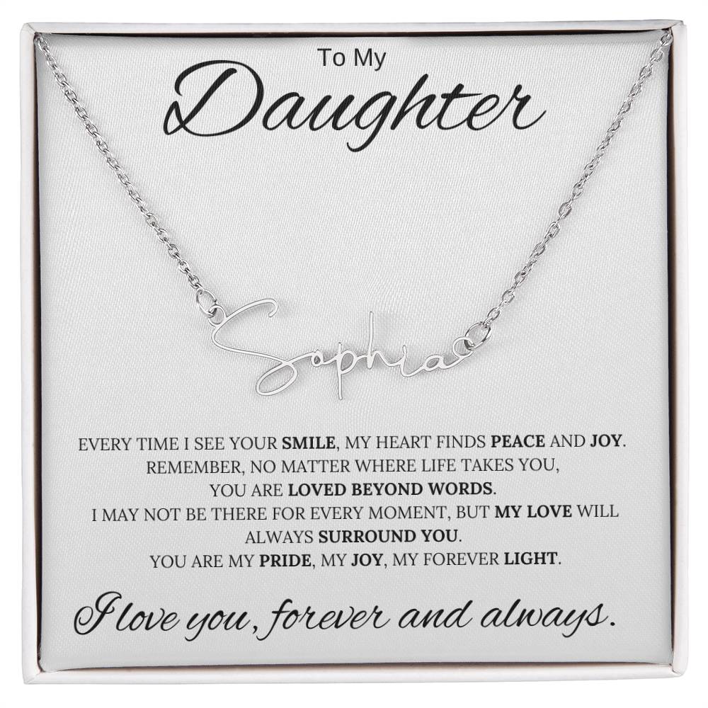 To My Daughter / Custom Name Necklace