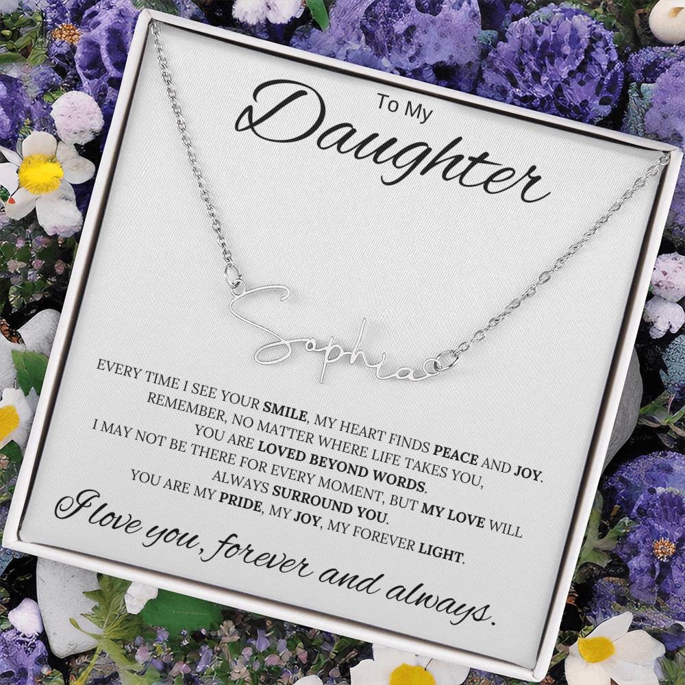 To My Daughter / Custom Name Necklace