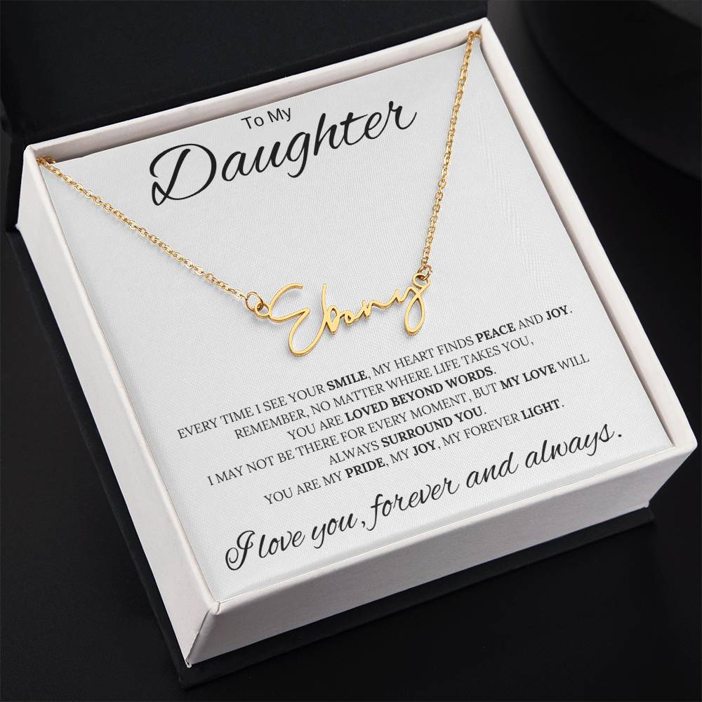 To My Daughter / Custom Name Necklace