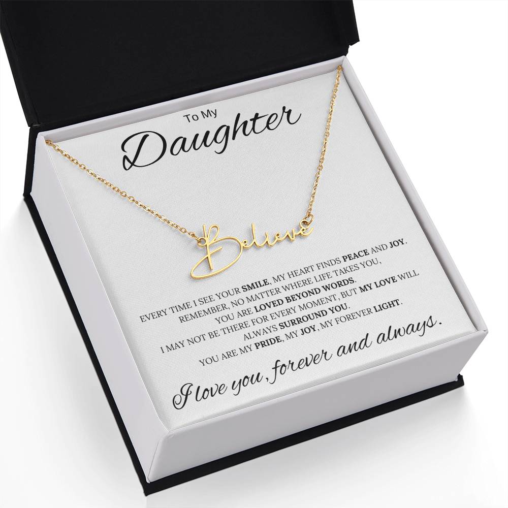 To My Daughter / Custom Name Necklace