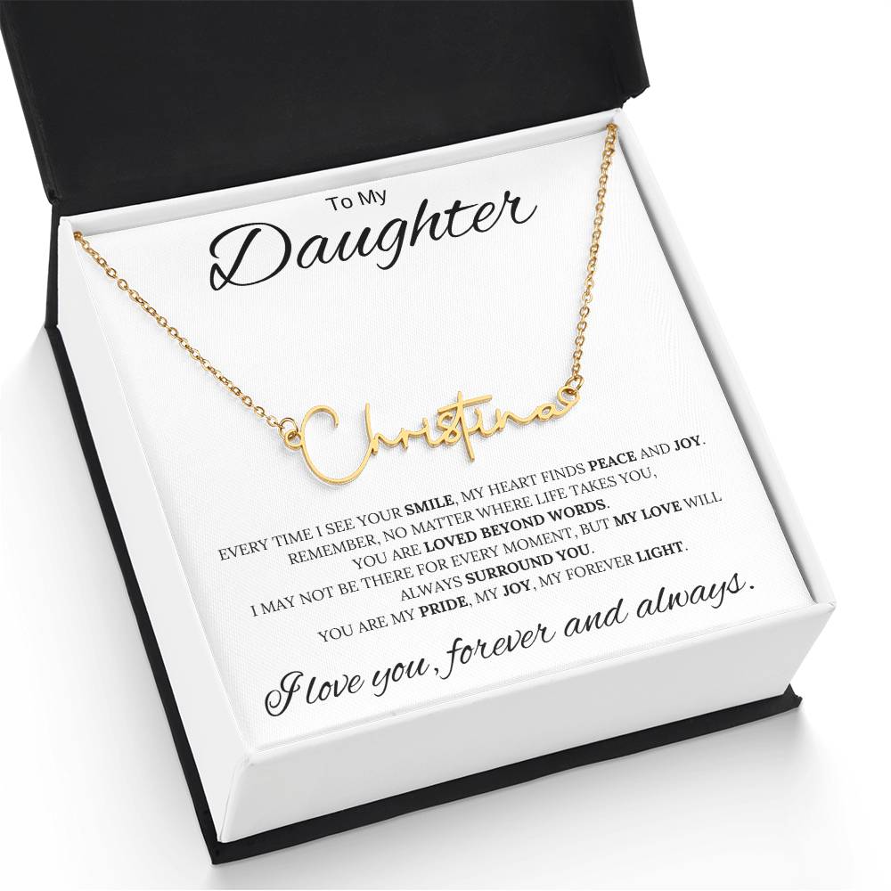 To My Daughter / Custom Name Necklace