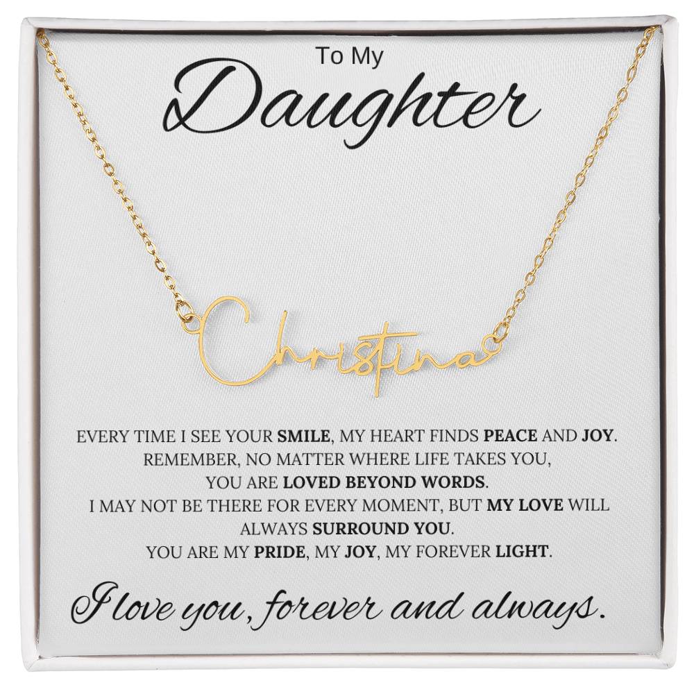 To My Daughter / Custom Name Necklace