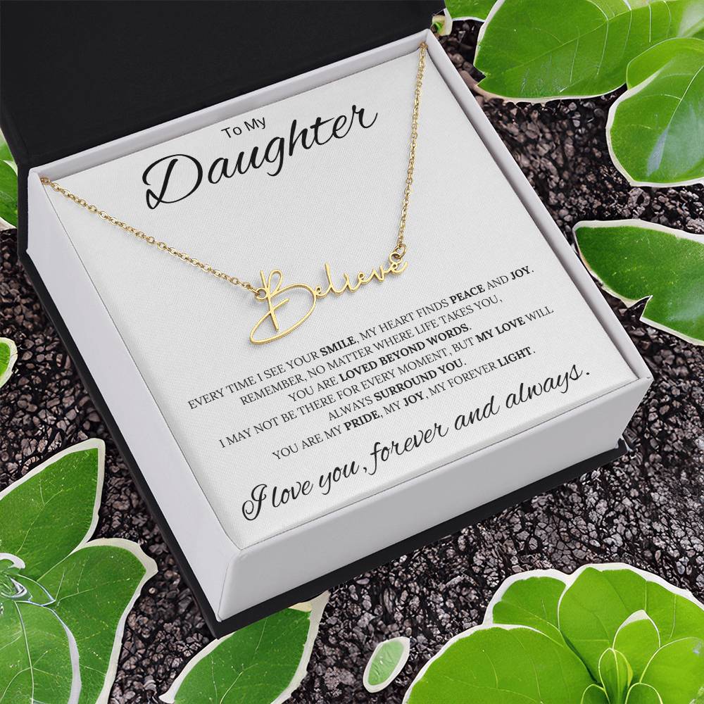 To My Daughter / Custom Name Necklace
