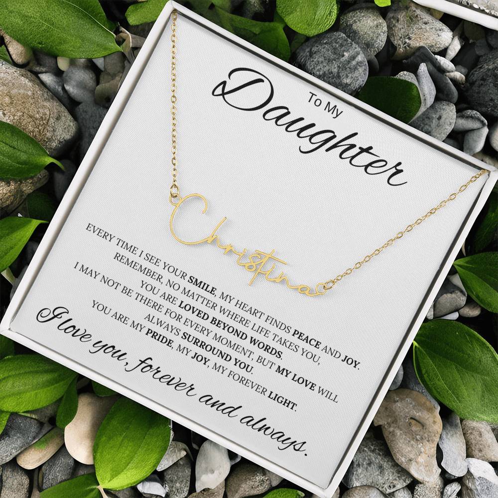 To My Daughter / Custom Name Necklace