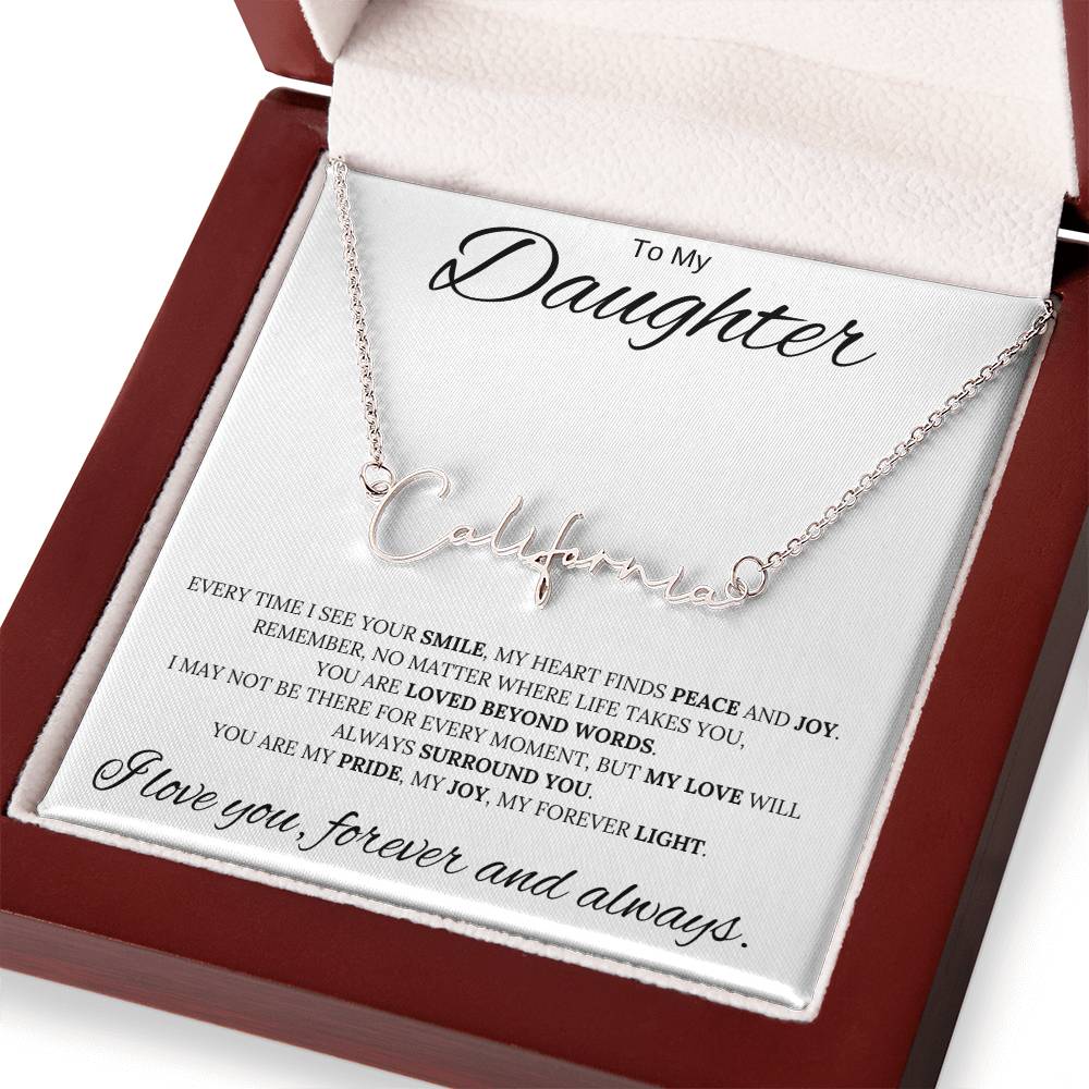 To My Daughter / Custom Name Necklace