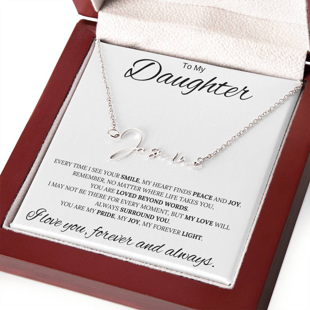 To My Daughter / Custom Name Necklace