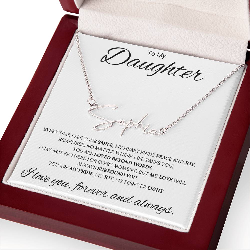 To My Daughter / Custom Name Necklace