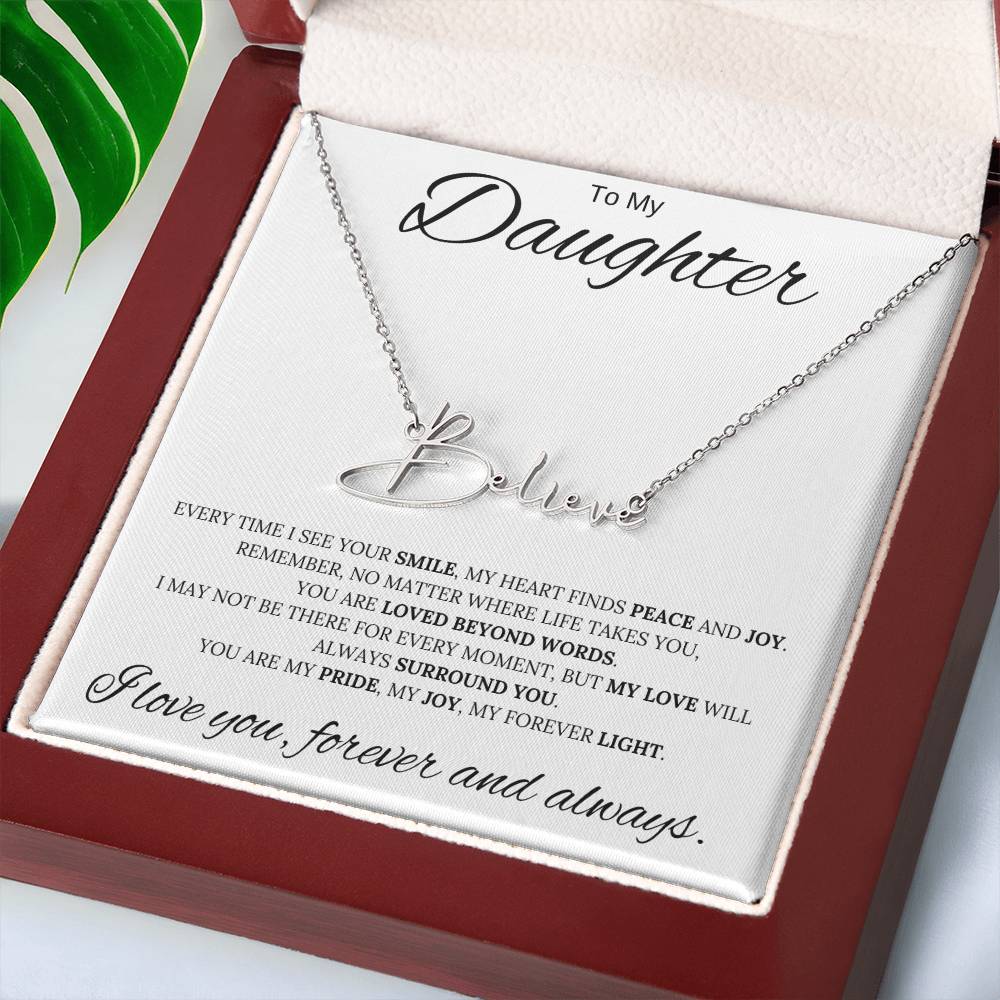 To My Daughter / Custom Name Necklace