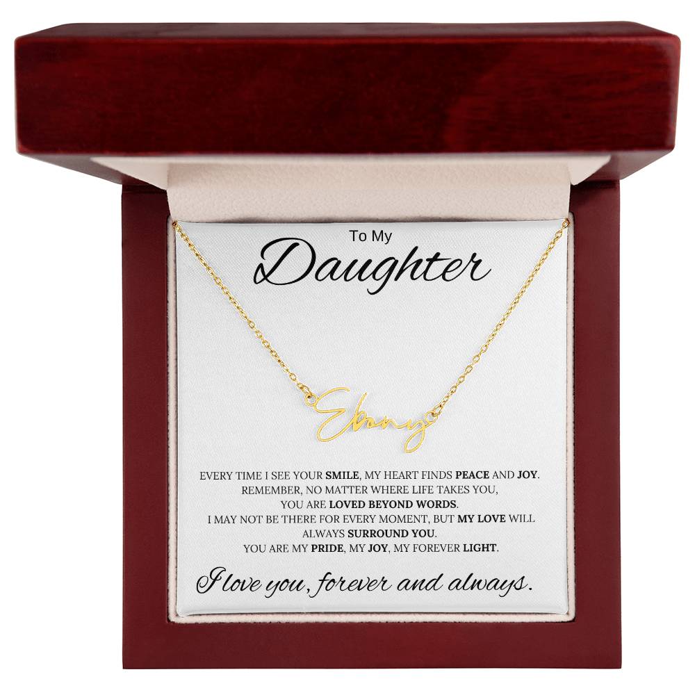 To My Daughter / Custom Name Necklace