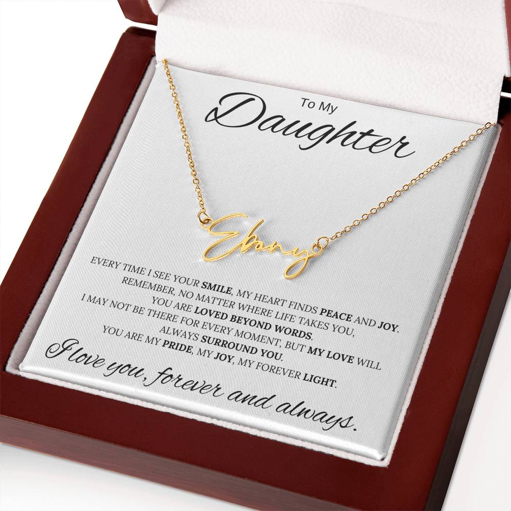 To My Daughter / Custom Name Necklace