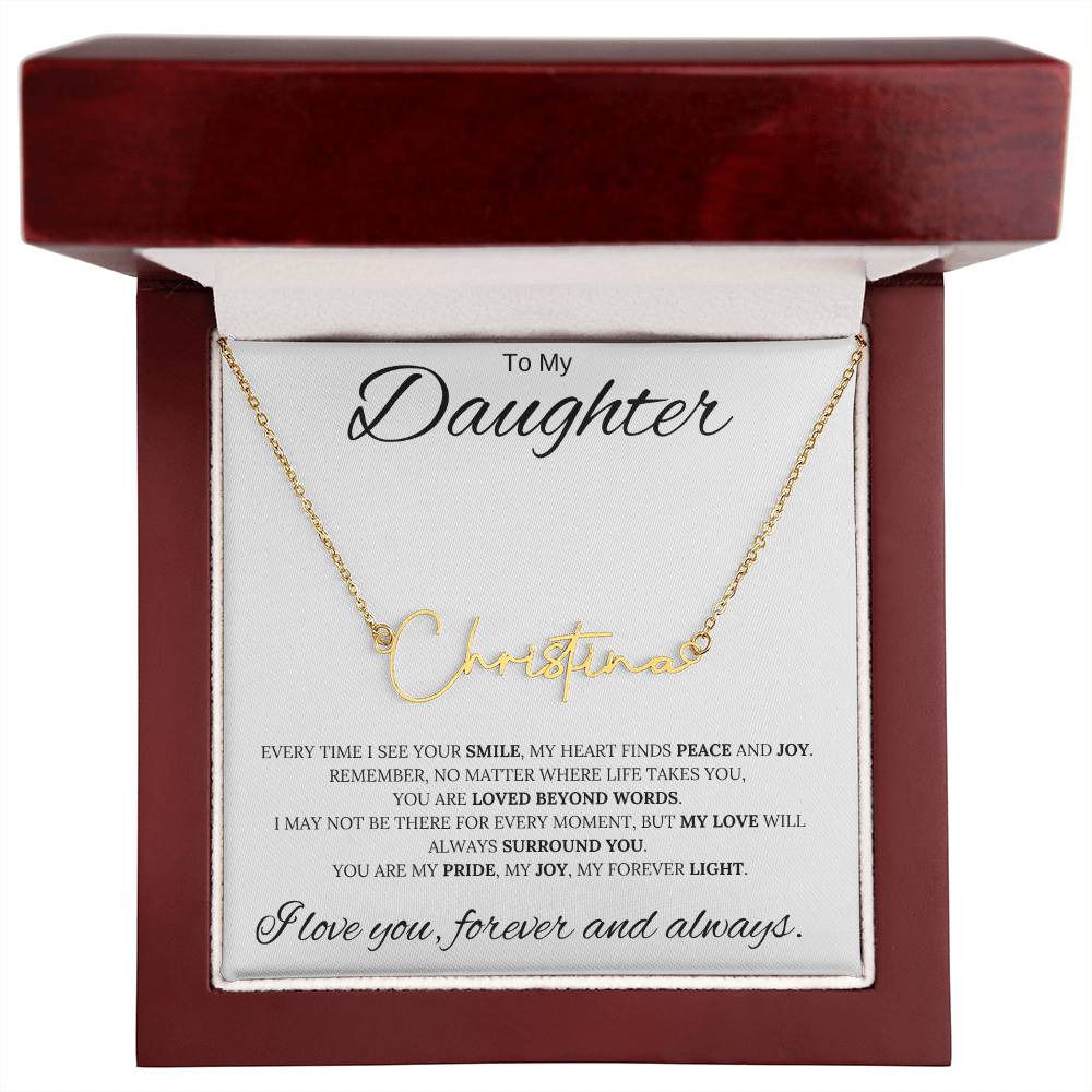 To My Daughter / Custom Name Necklace