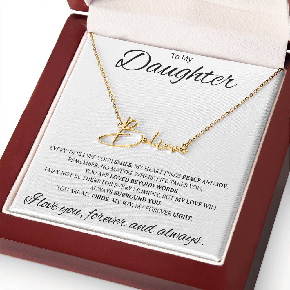 To My Daughter / Custom Name Necklace