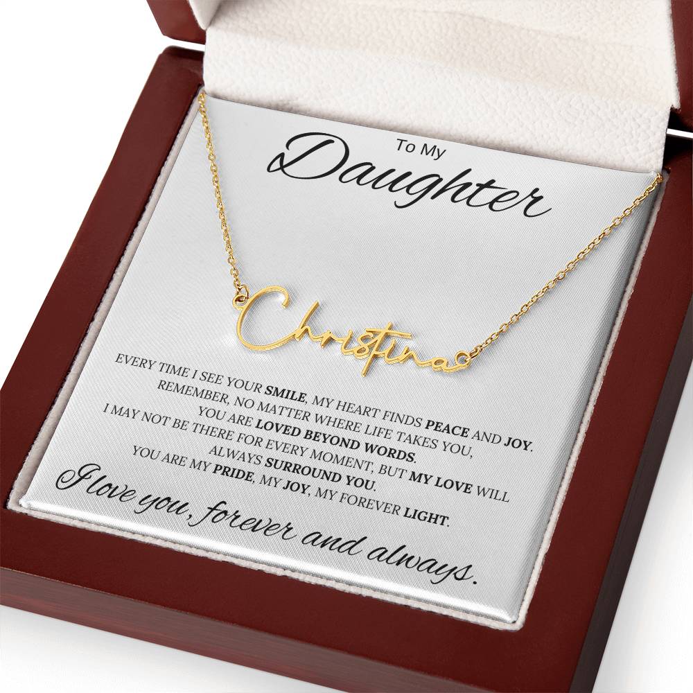 To My Daughter / Custom Name Necklace