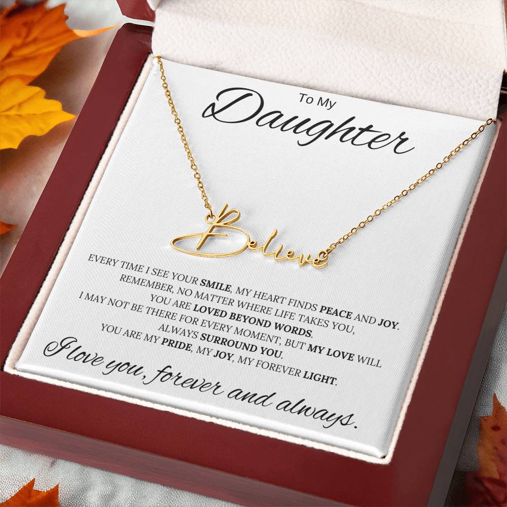 To My Daughter / Custom Name Necklace