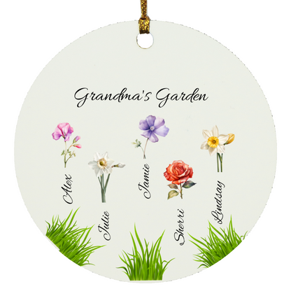 Grandma's Garden Ceramic Ornament