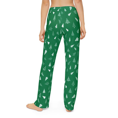 Christmas Tree Pajama Pants - Kids Green