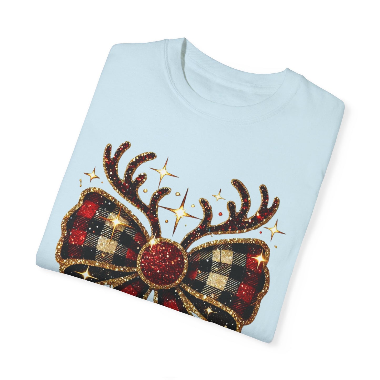 Christmas Coquette Bow with Antlers