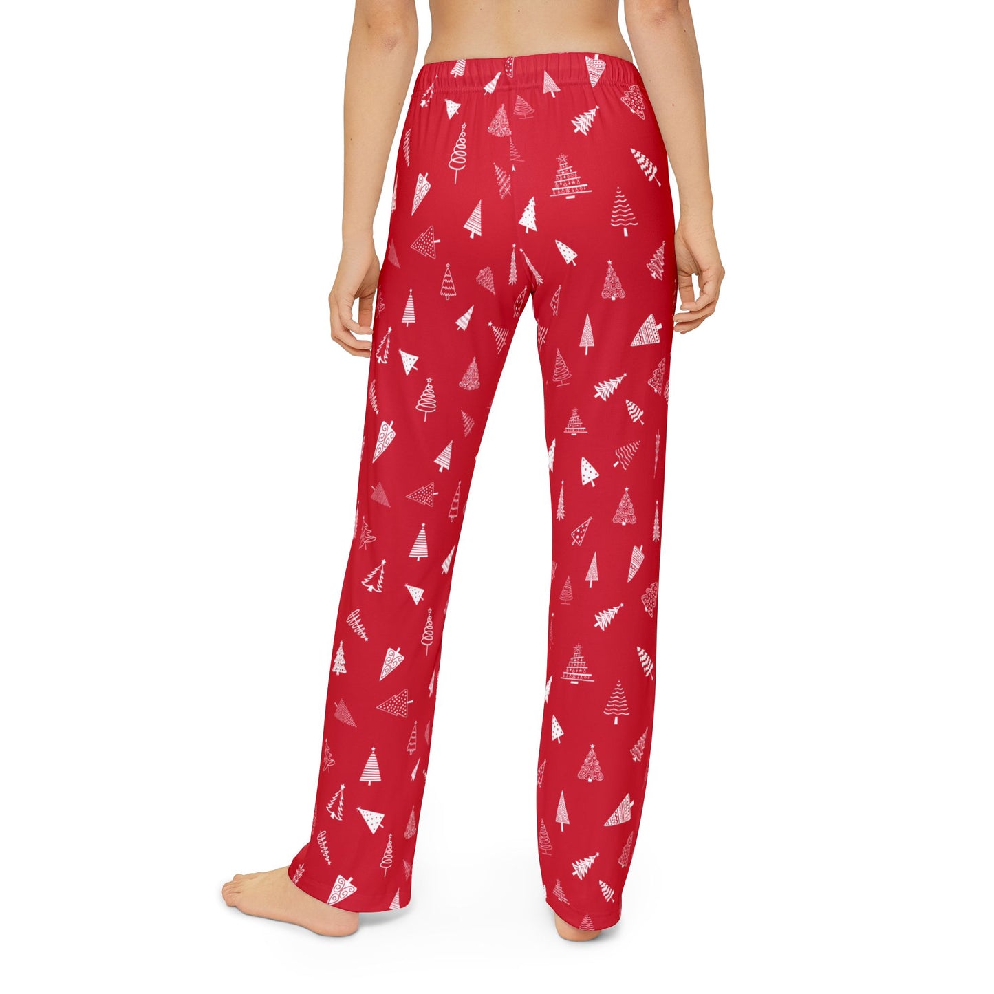 Christmas Tree Pajama Pants - Kids Red