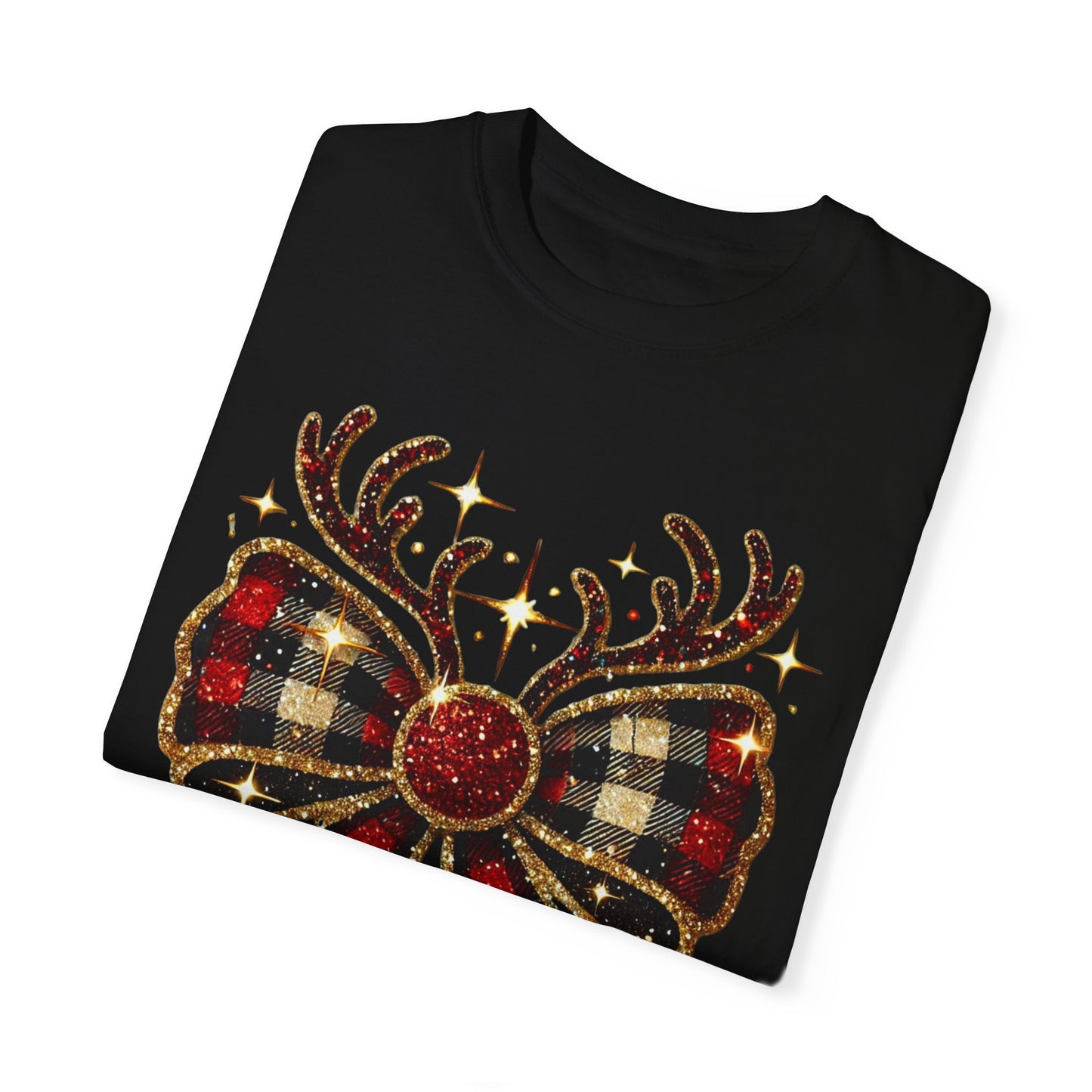 Christmas Coquette Bow with Antlers