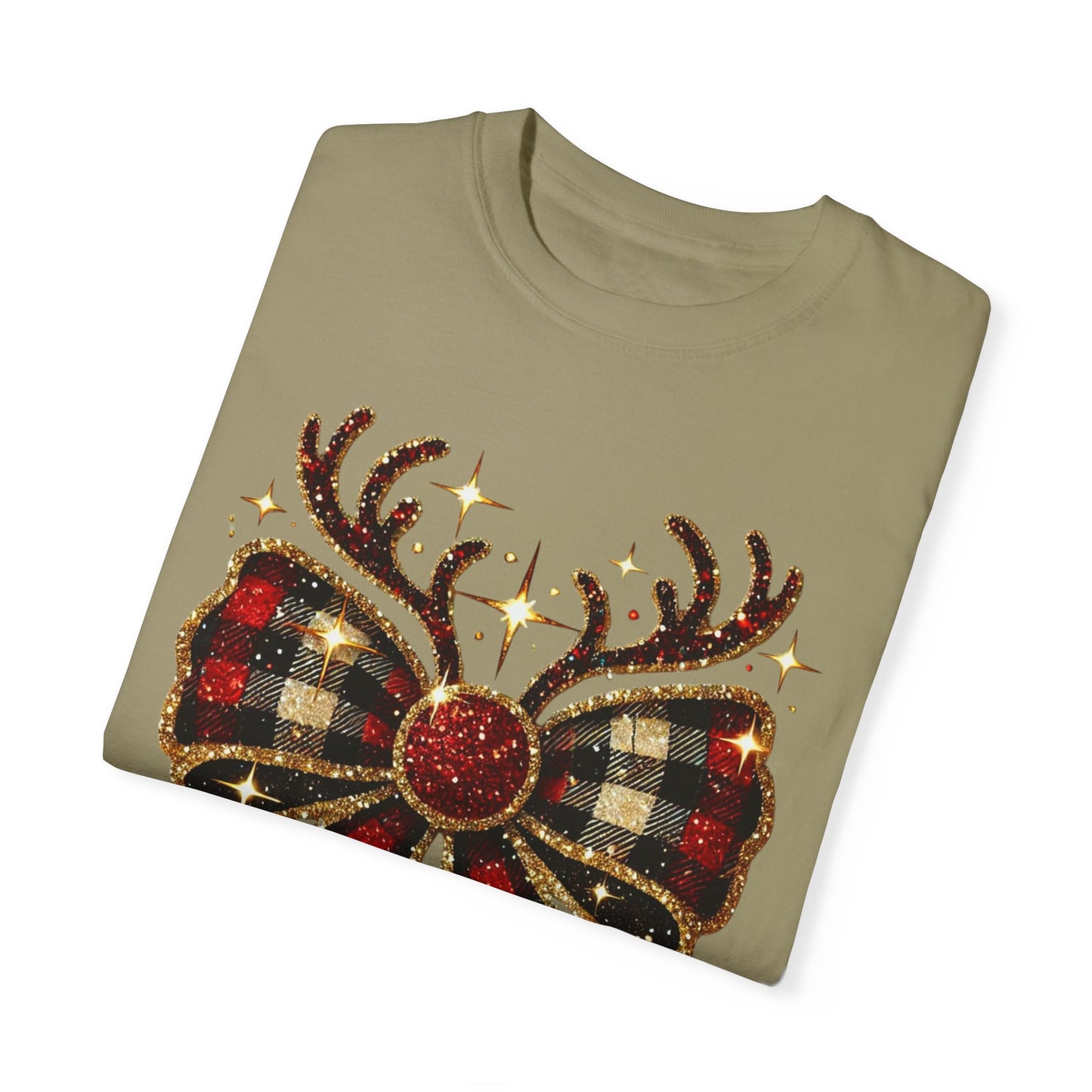 Christmas Coquette Bow with Antlers