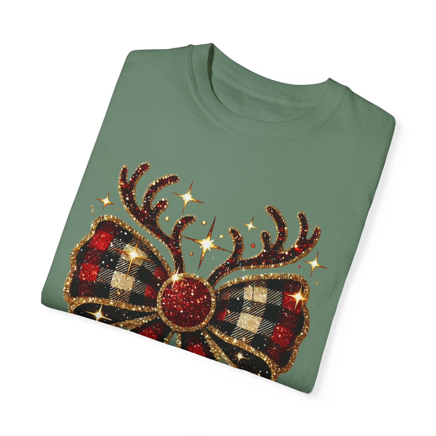 Christmas Coquette Bow with Antlers