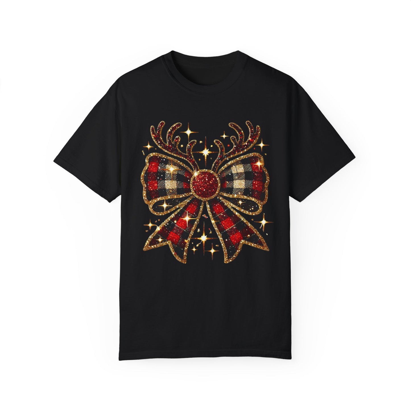 Christmas Coquette Bow with Antlers