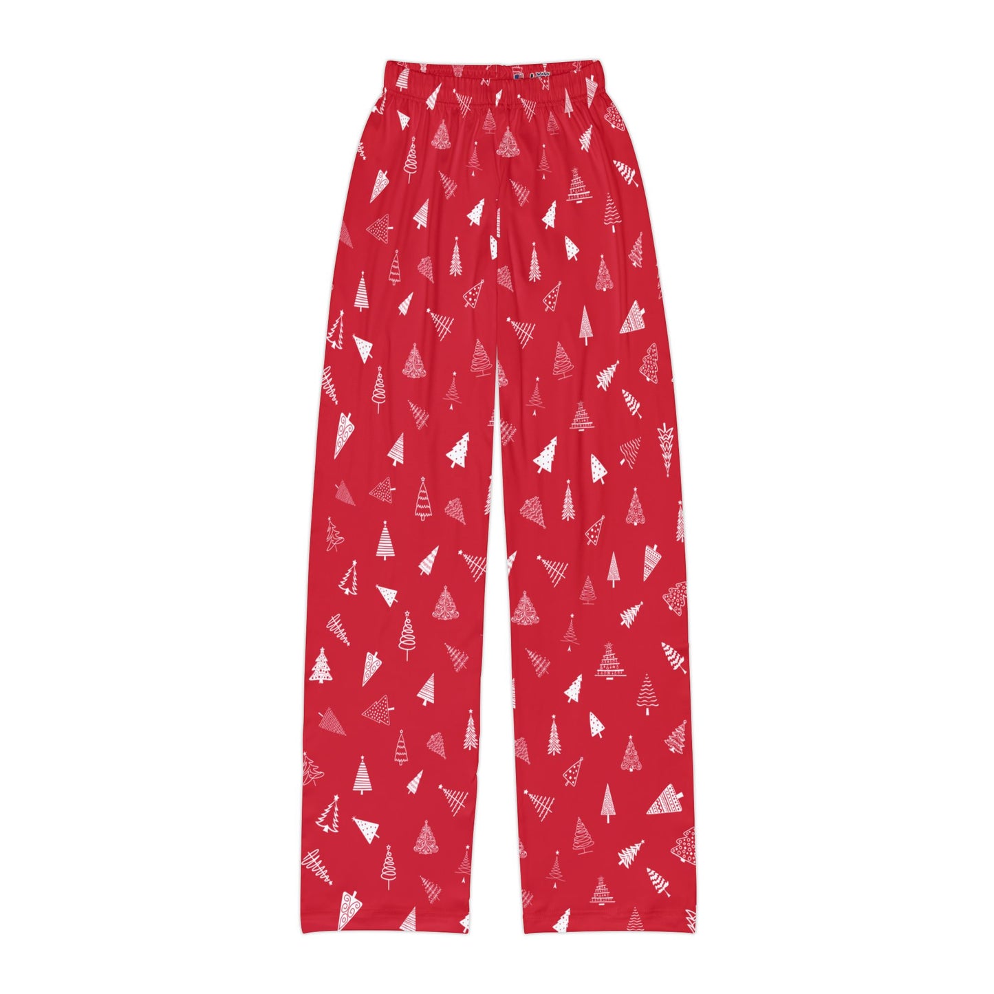 Christmas Tree Pajama Pants - Kids Red