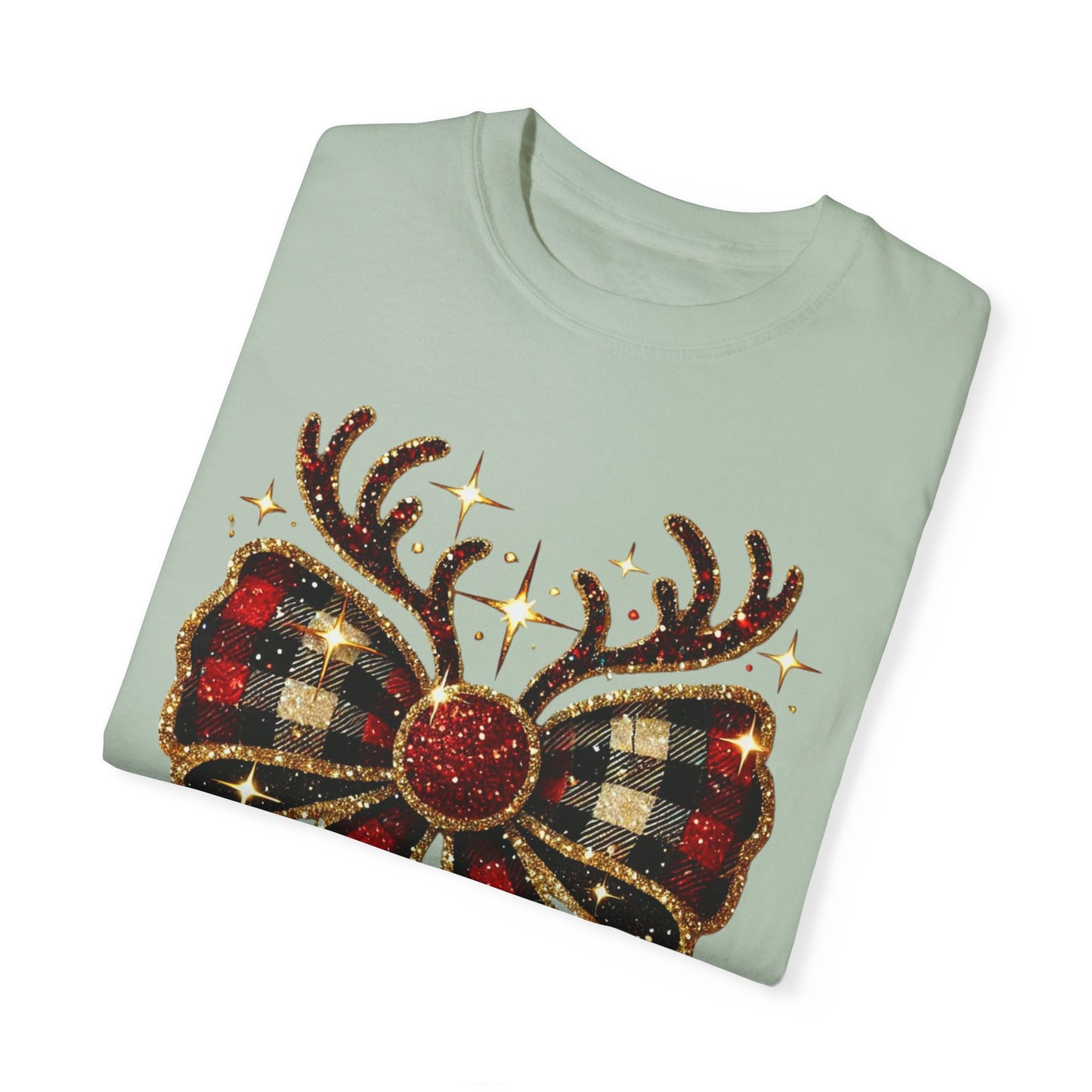 Christmas Coquette Bow with Antlers