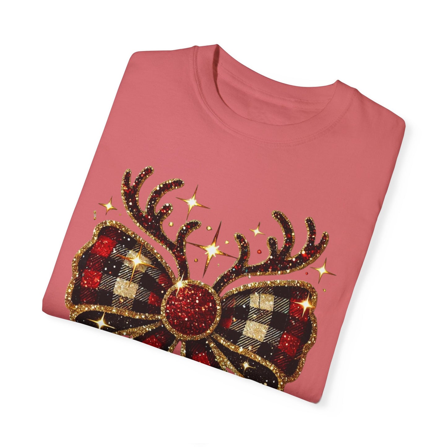 Christmas Coquette Bow with Antlers