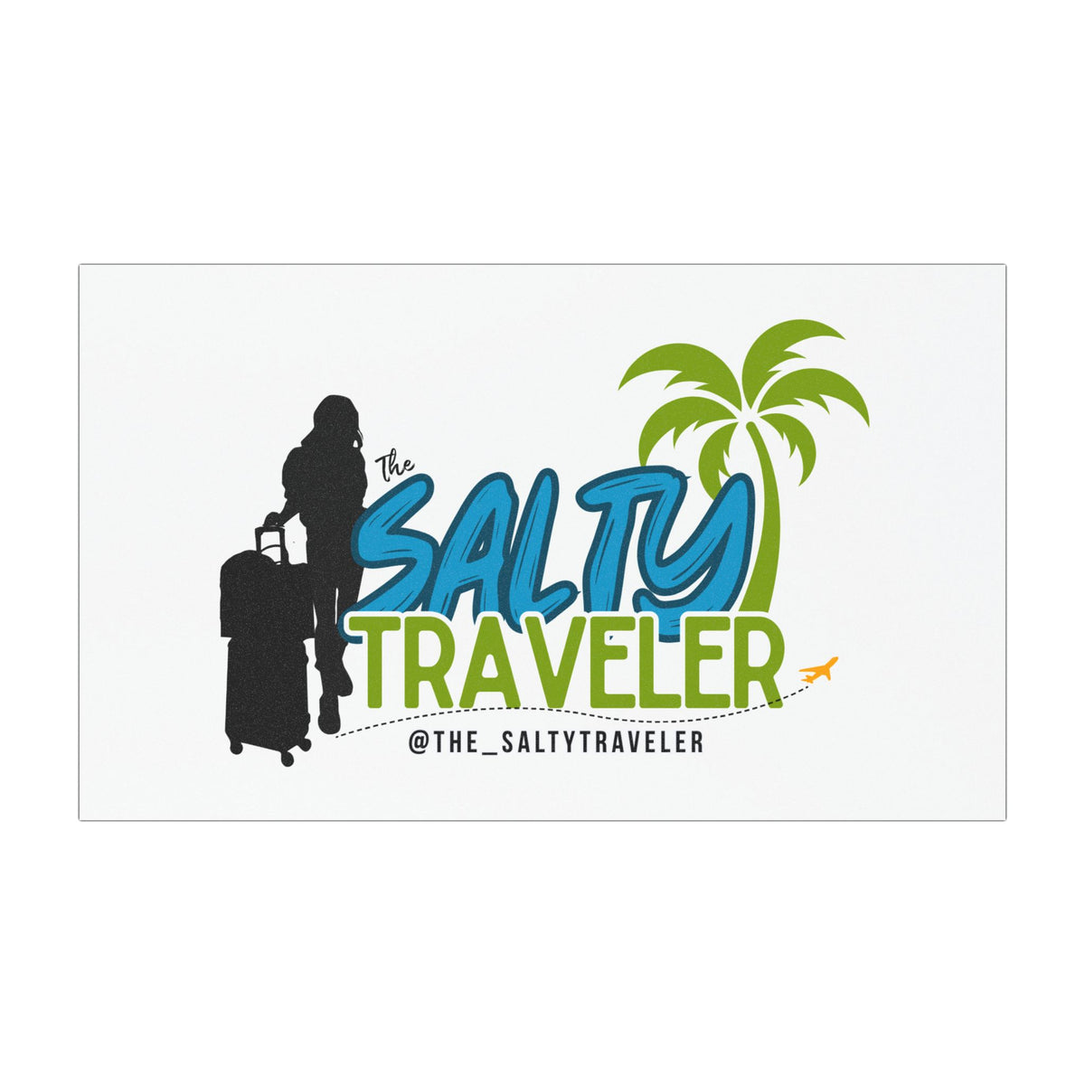 Car Magnet — "The Salty Traveler" Travel Logo with Palm Trees & Luggage