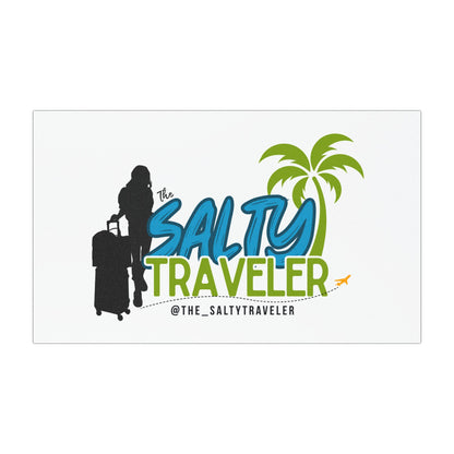 Car Magnet — "The Salty Traveler" Travel Logo with Palm Trees & Luggage
