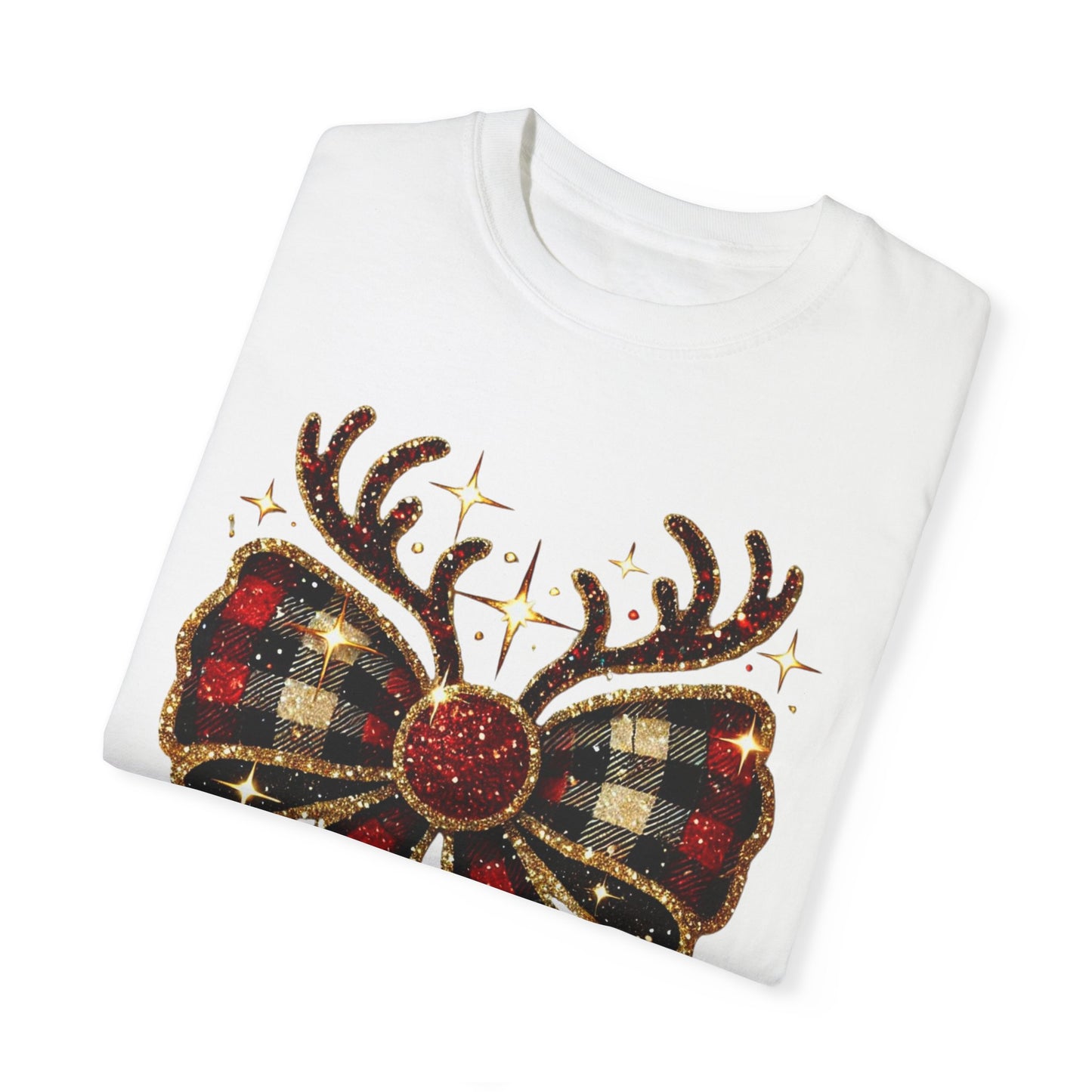 Christmas Coquette Bow with Antlers
