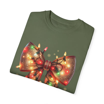 Christmas Coquette Bow with Lights