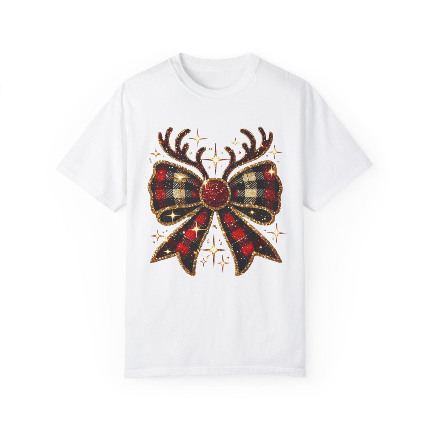 Christmas Coquette Bow with Antlers
