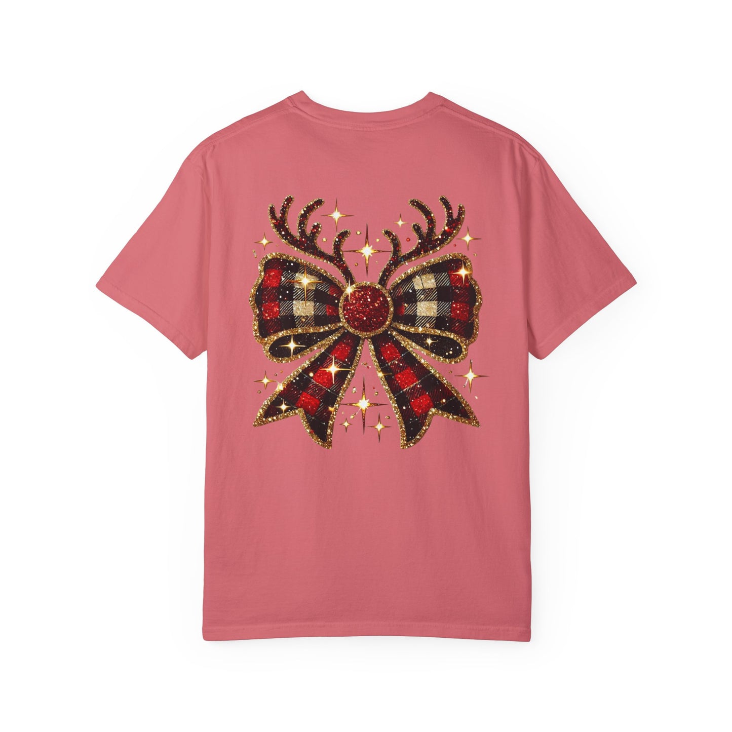 Christmas Coquette Bow with Antlers