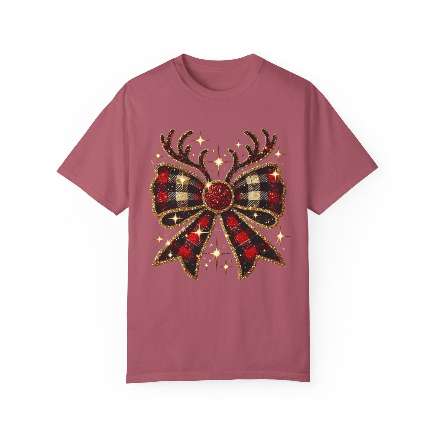 Christmas Coquette Bow with Antlers