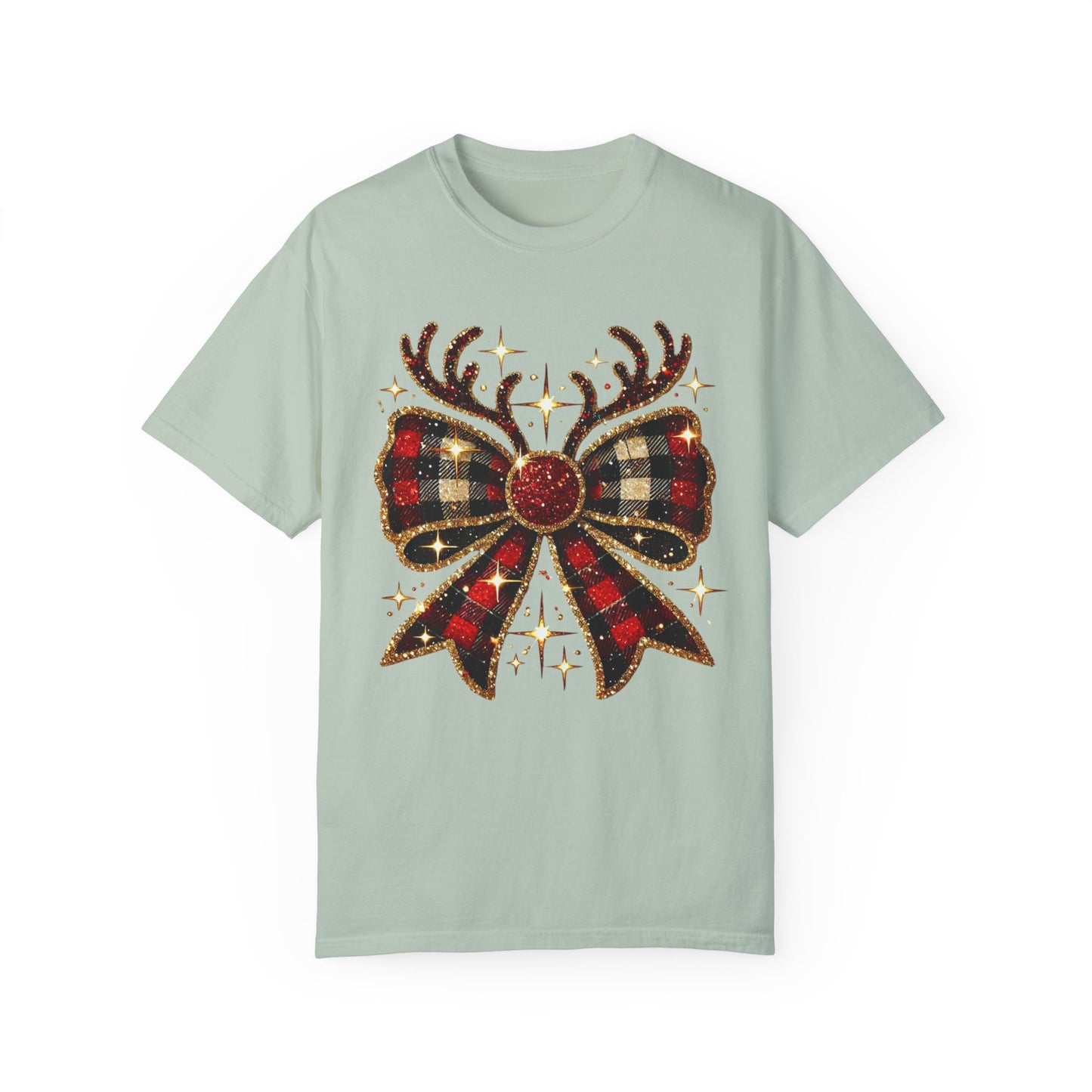 Christmas Coquette Bow with Antlers
