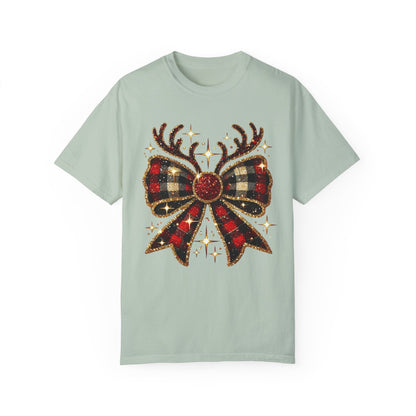 Christmas Coquette Bow with Antlers