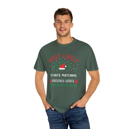 Most Likely To: Hate Matching Christmas Shirts