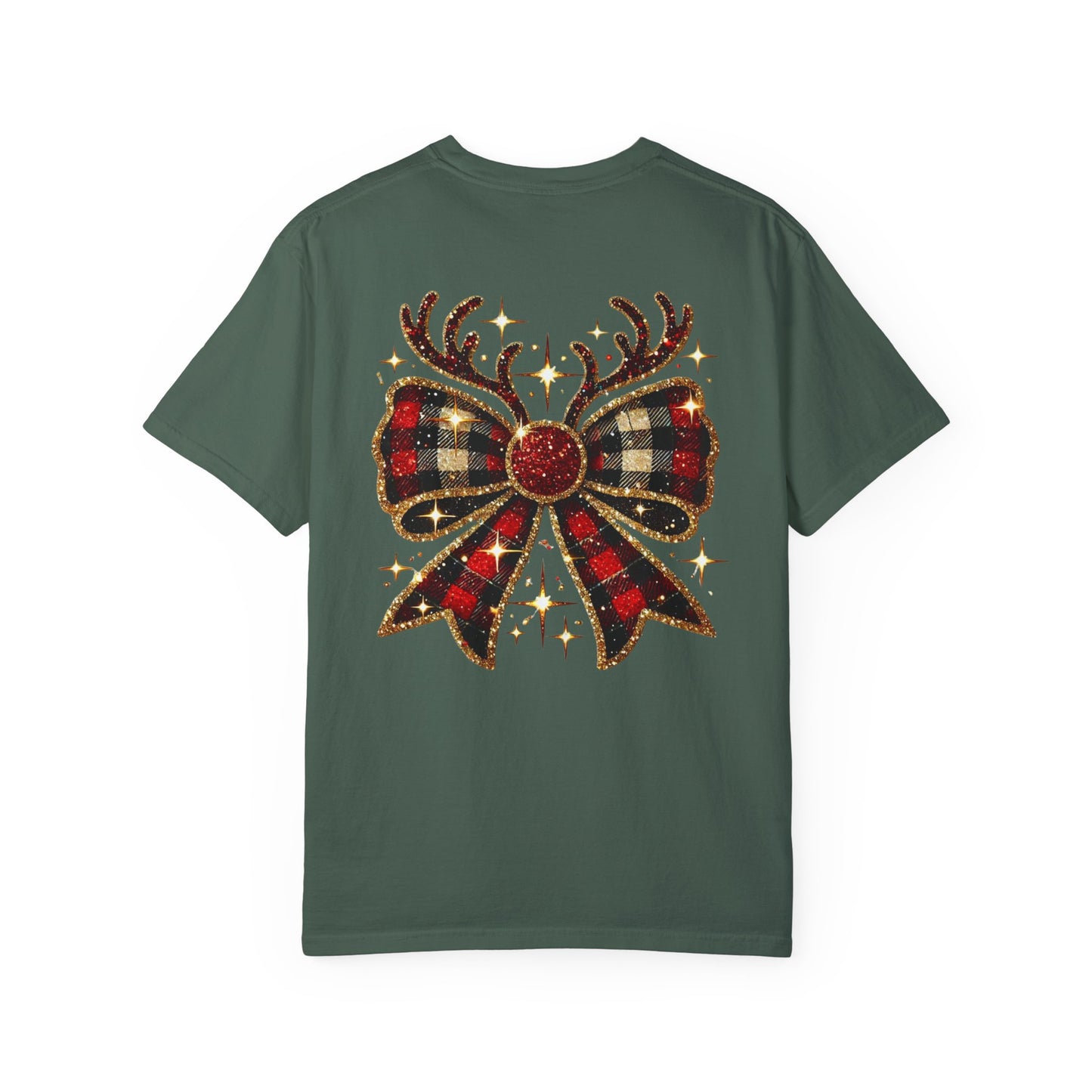 Christmas Coquette Bow with Antlers
